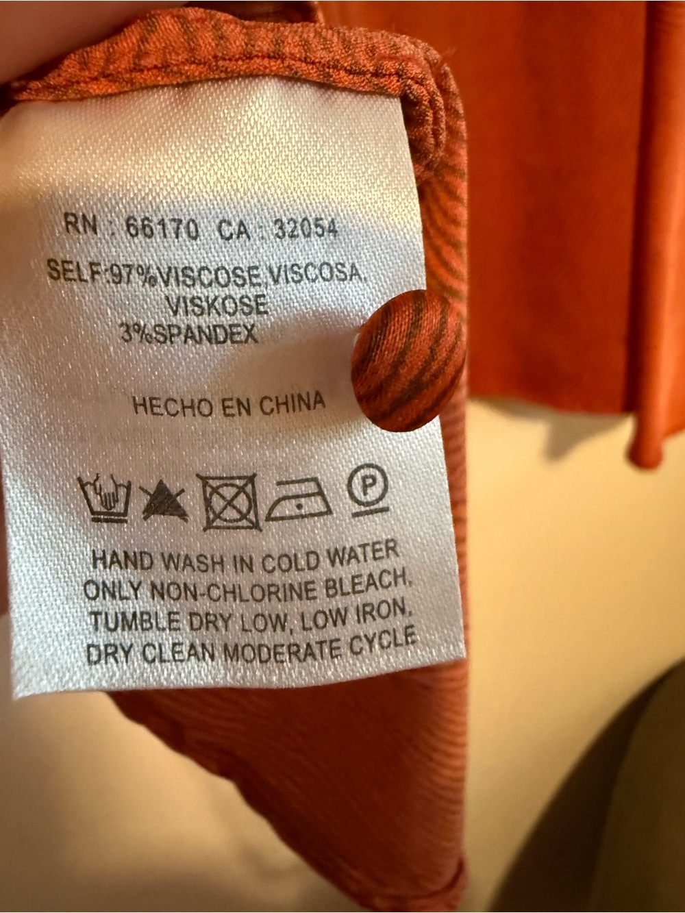 CABALLERO Rust Orange Long Sleeve Mini Dress with Gathered Waist - Picture 6 of 9